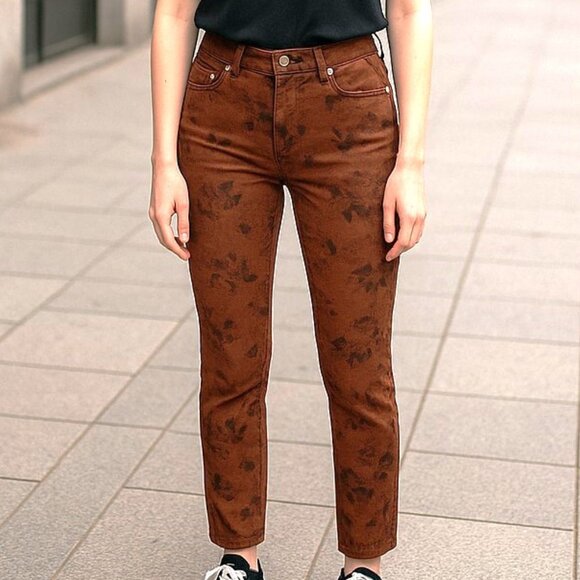 MACHINE | Youth Dark Red and Black Skinny Jeans - Picture 1 of 10